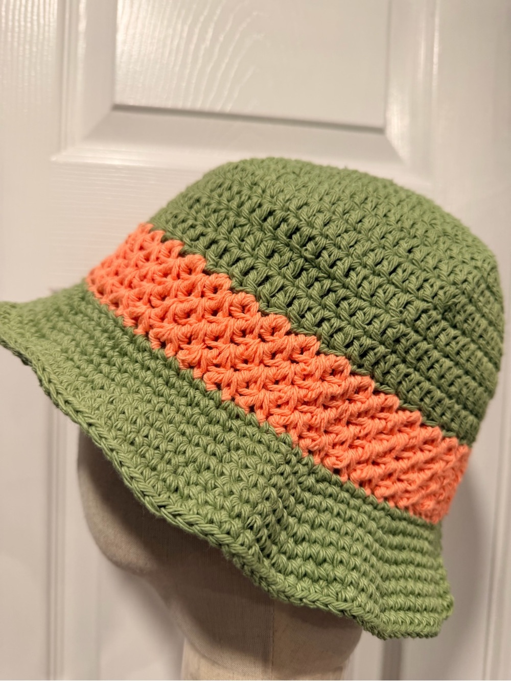 Handmade Crochet Bucket Hat 100% Cotton Lightweight Packable Festival Boho Beach